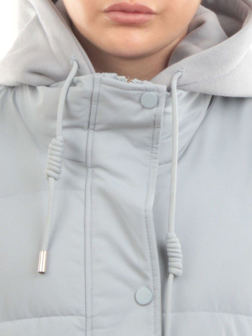 H24-088 GRAY/LT. BLUE Куртка демисезонная женская (120 гр. холлофайбер) - Fashion фото 4