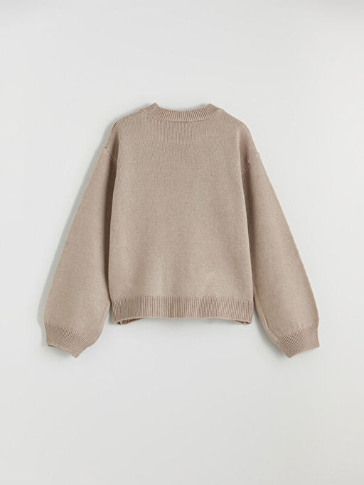 Dantel Detayl? K?z ?ocuk Triko Kazak