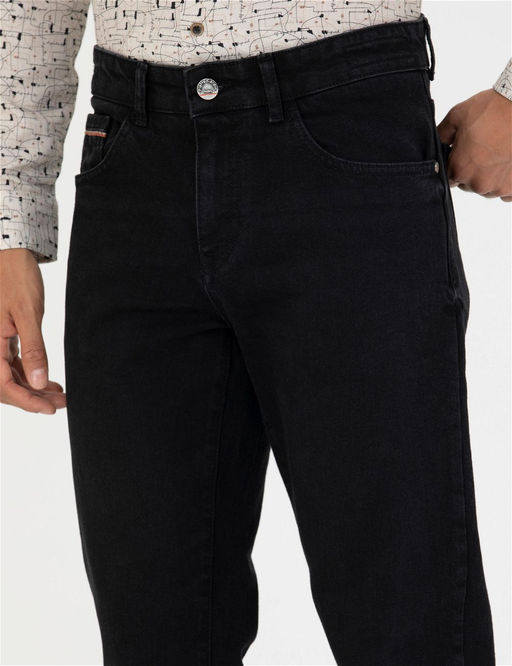 Siyah Slim Fit Jean Pantolon