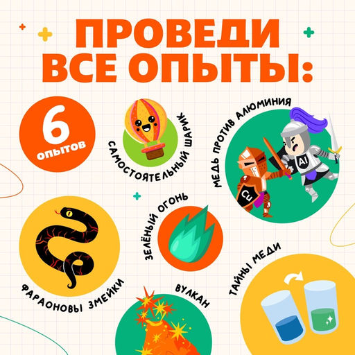 Набор для опытов Великие учёные: Дмитрий Менделеев, 6 опытов - Эврики фото 2