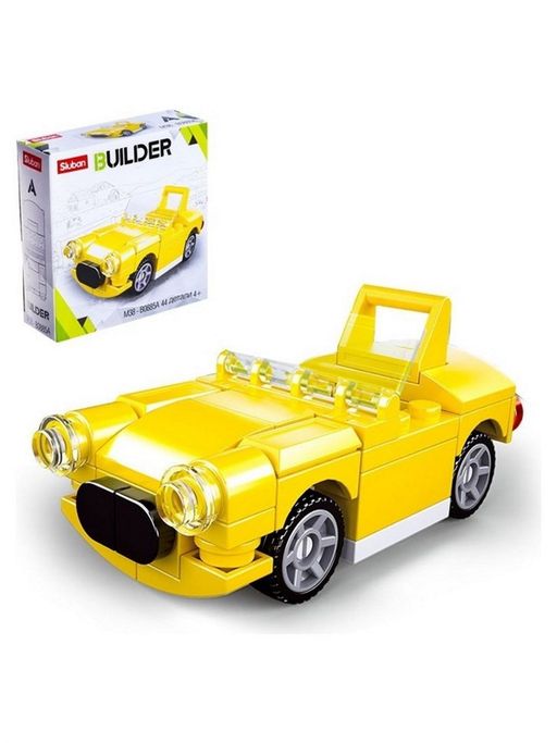 Конструктор SLUBAN 44 дет. "Желтый автомобиль" (М38-В0885A) в коробке