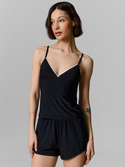 Комплект домашний женский прилегающий черный - Mark formelle фото 2