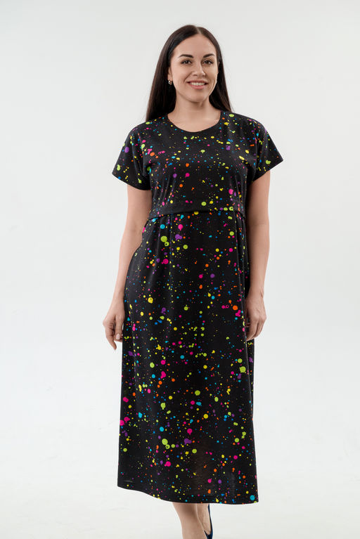 Платье женское из кулирки Миранда акварель макси - Амадэль фото 4