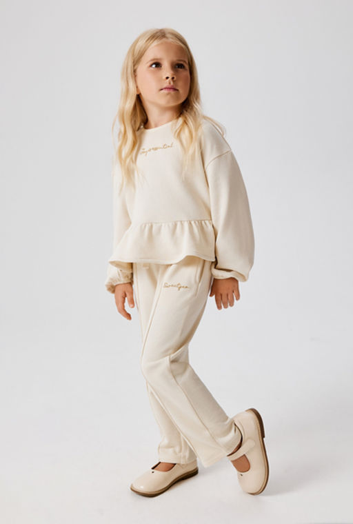 ACOOLA / Комплект детский для девочек ((1)джемпер и (2)брюки) Masindi_set крем  фото 8