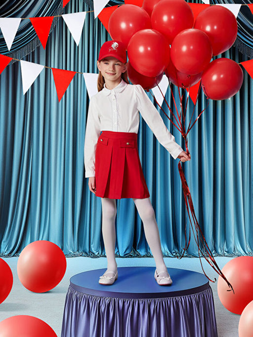 Beli Lastikli Pileli K?z ?ocuk Etek