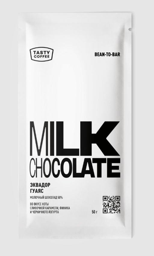 Шоколад Tasty Coffee Эквадор Гуаяс молочный 50 г