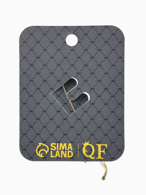 Брошь «Птица» на ветке, цветная в золоте