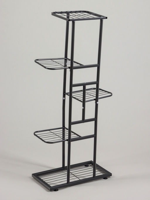 Подставка для цветов Greengo, 5 полок, 44×22×95 см, напольная, металл, тёмно-серая