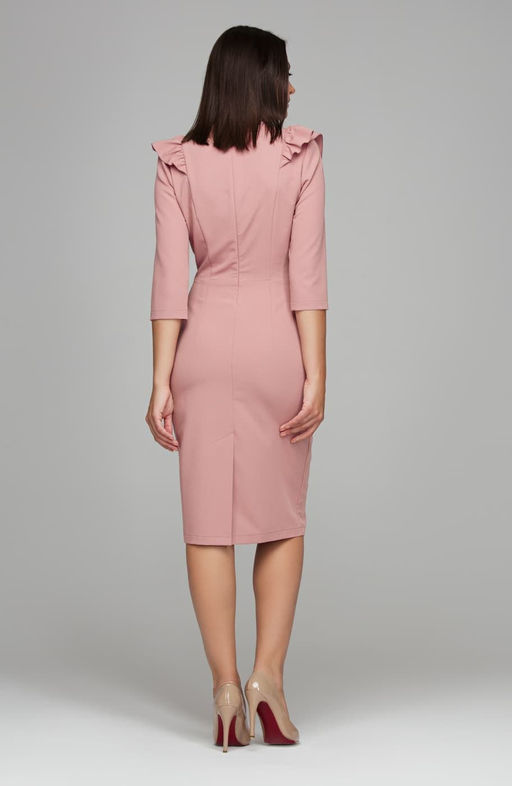 Платье-футляр пепельно-розовый - Donna saggia фото 2