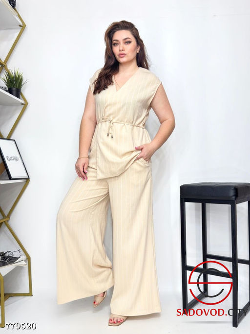 Костюм брючный двойка в полоску - Bruno фото 4