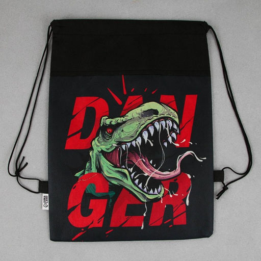 Сумка для обуви Динозавр, нетканное полотно, размер 41х31 см - Artfox study фото 2