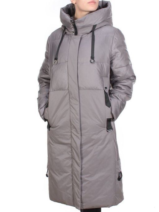 2211 DARK GREY Пальто зимнее женское LYDIA (200 гр. холлофайбер) - Фабричный китай фото 3