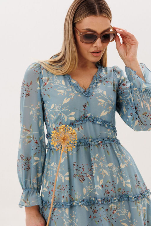 Платье ANELLI 1830 аквамарин  фото 3