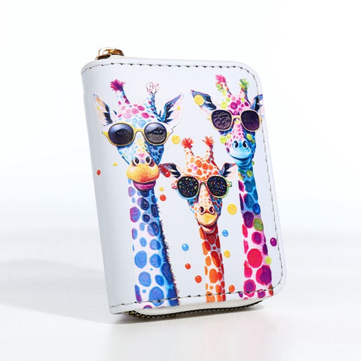 Кошелёк на молнии Жирафы, белый