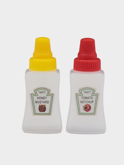 Цена за 2 шт. Бутылки для соуса «Мини», набор 2 шт., пластик, прозрачные