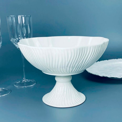 Фруктовница 25,5х18см на ножке САВАННА в под.уп.Фарфор арт.305-317 /LENARDI/