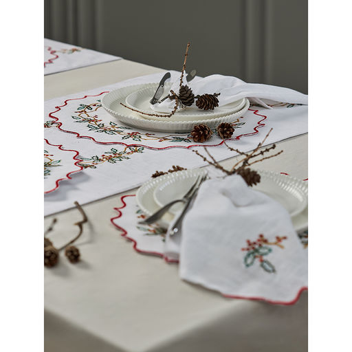 Набор из двух салфеток под приборы festive wreath из коллекции new year essential, D38 см