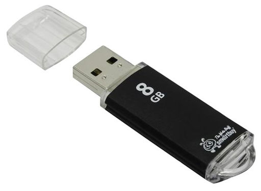 Флеш-накопитель 8Гб "Smartbuy V-Cut" Black
