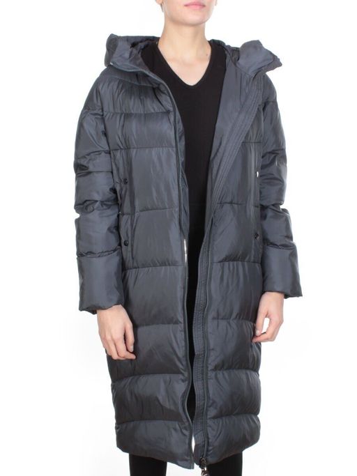 9257 DARK GRAY Пальто зимнее женское MELISACITI (200 гр. холлофайбера) - Fashion фото 8