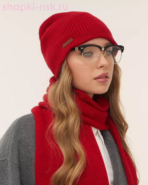 LS 52 PL 52 Комплект женский флис (колпак+шарф) (56-58)