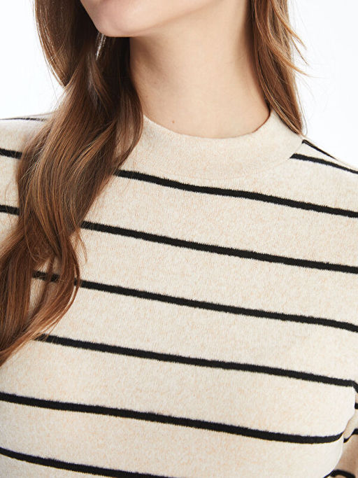 Dik Yaka ?izgili Kad?n Ti??rt