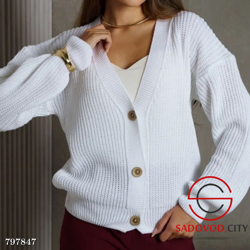 Кардиган вязаный женский на пуговицах - Bruno фото 7