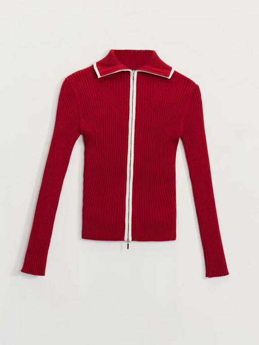 Вязаный лонгслив на молнии / Zarina