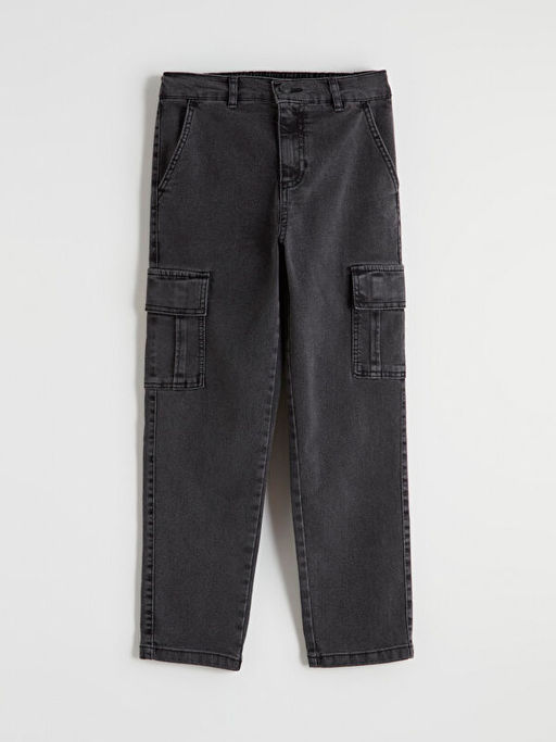 Regular Fit Erkek ?ocuk Kargo Jean Pantolon