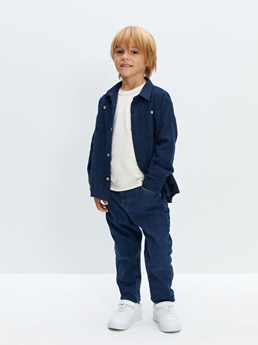 Uzun Kollu Basic Erkek ?ocuk G?mlek