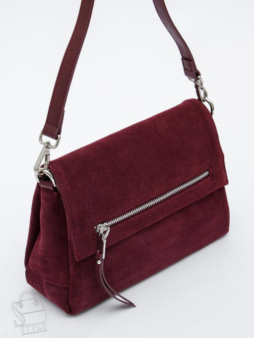 Сумка женская кожаная 8273-2PEF purple red Polina&Eiterou