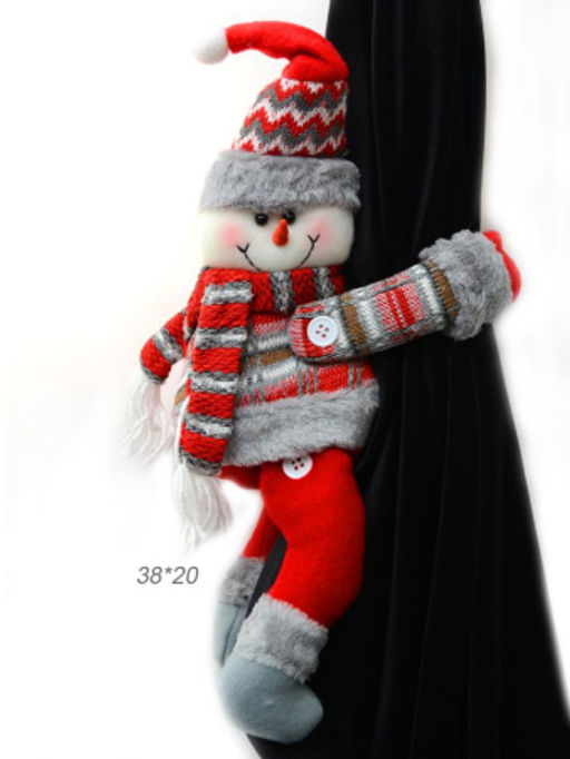 Держатель для штор Снеговик 38*20 см / Е105 /уп 100/ на липучках - Галеонтрейд фото 2