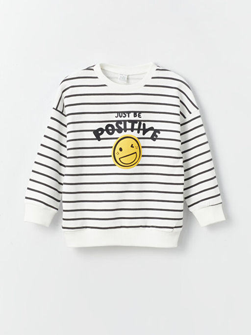 Bisiklet Yaka Uzun Kollu Bask?l? Erkek Bebek Sweatshirt ve E?ofman Alt? 2li Tak?m - Waikiki фото 2