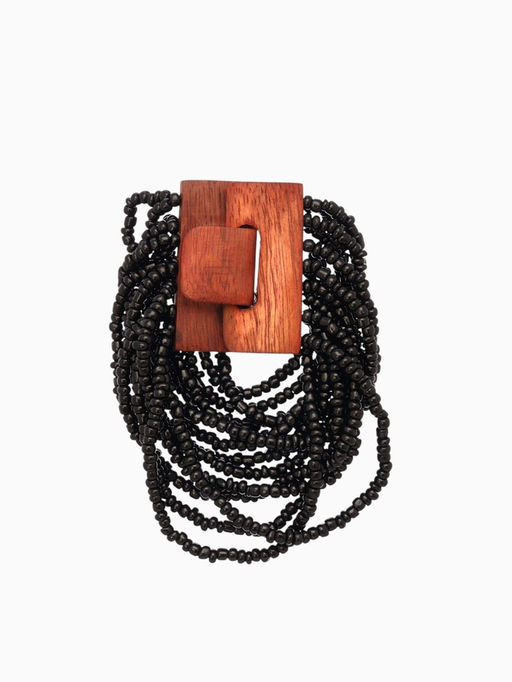 Браслет плетёный, 20×5 см, чёрный