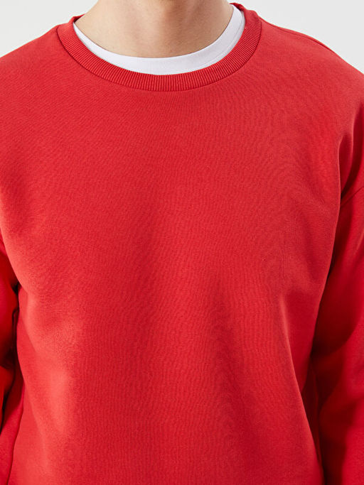 Bisiklet Yaka Erkek Sweatshirt