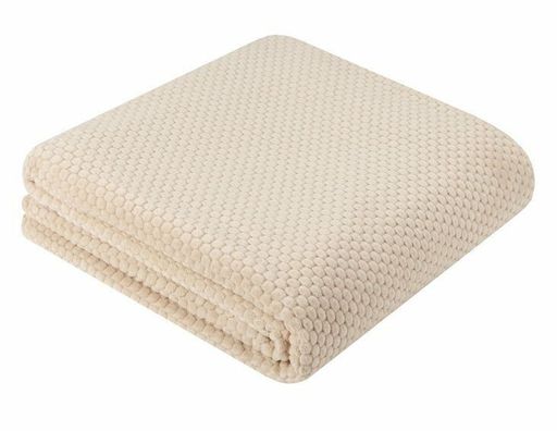 Покрывало-плед Песчанное облако фланель-жаккард 200*220 см. - Лен поволжья фото 2