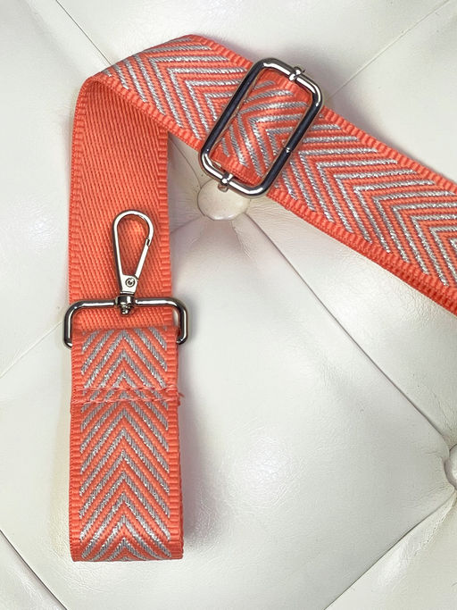 LACCOMA ремень 1000-елка-3,8-розов/сереб полиэстр