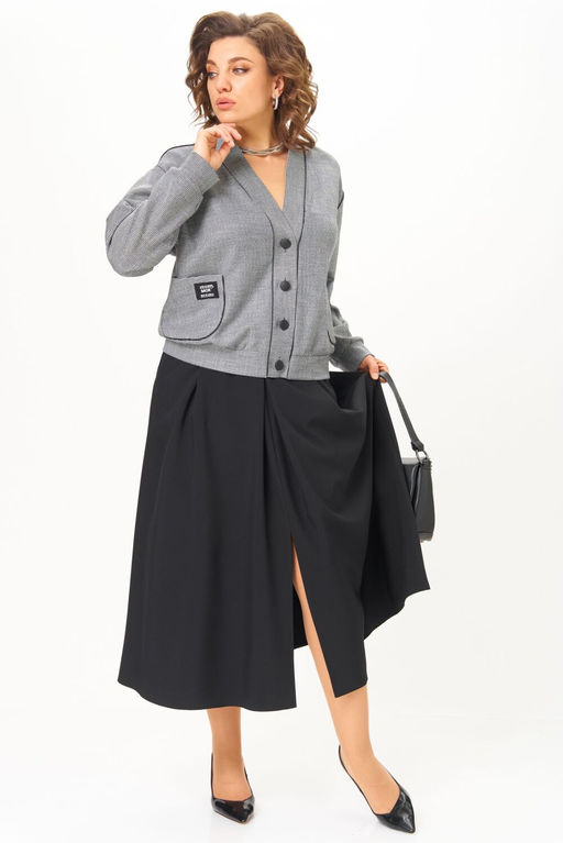 Костюм Aira Style 24131 серо-черный