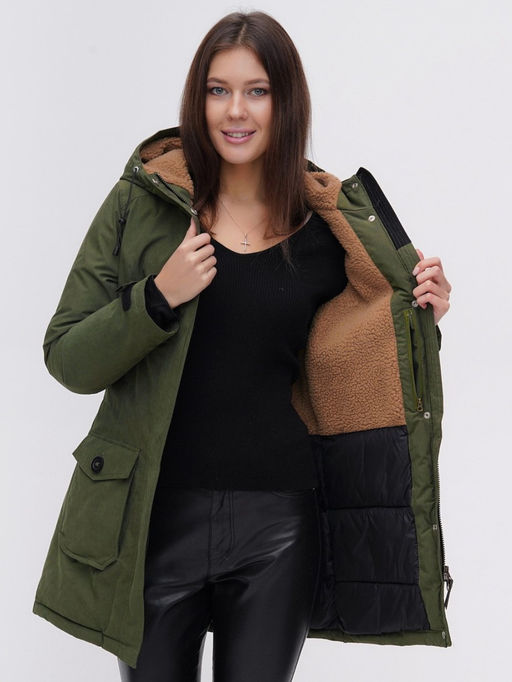 Парка MTFORCE цвета хаки 2074Kh  фото 13