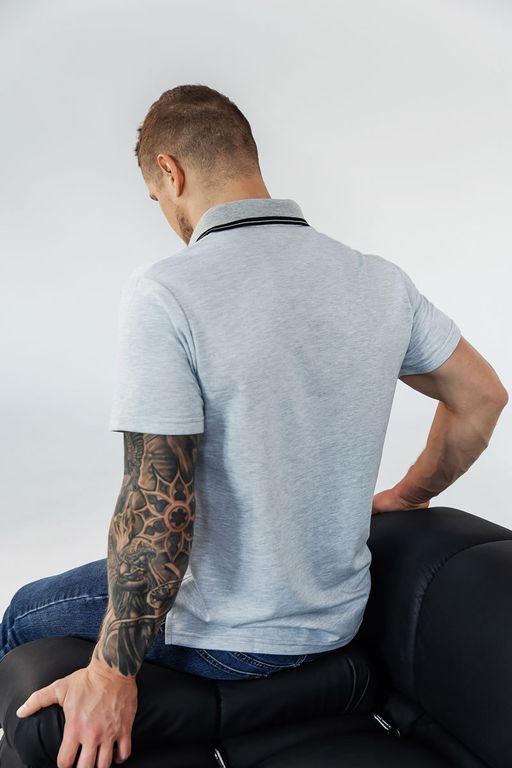 Спортивная футболка-поло Пике, 92% хлопок, 8% лайкра