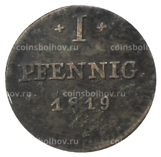1 пфенниг 1819 года Германские государства  Гессен-Дармштадт