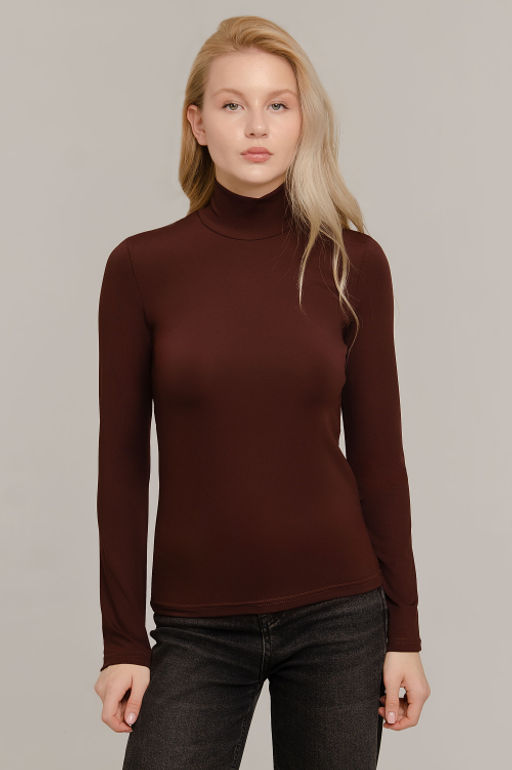 Арт.12803/2 Водолазка женская  42-50 (5 шт) Цвет:шоколад