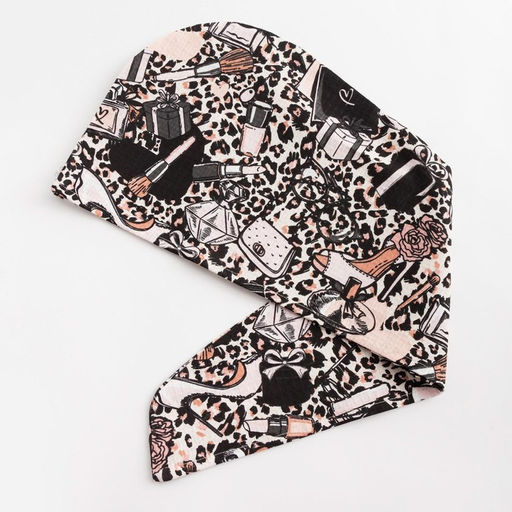 Набор для сауны Этель Леопард парео 80*144 см + чалма, вафля 200г/м2, 100% хл  фото 11