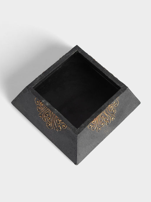 Шкатулка «Пирамидка», 15×15×20 см, МДФ, чёрная