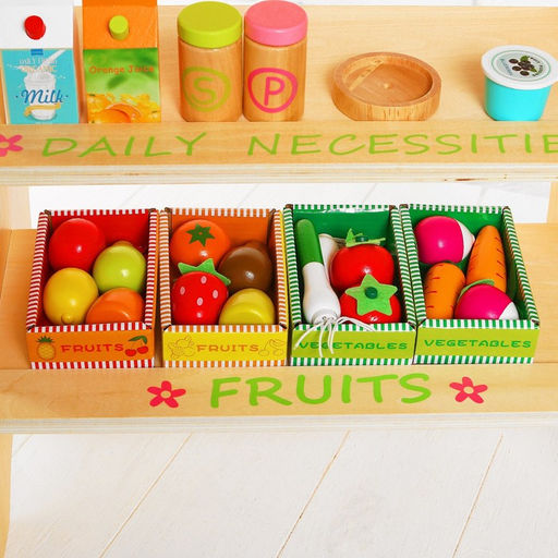 Игровой набор Играем в магазин, деревянные продукты в наборе - Simaland фото 6