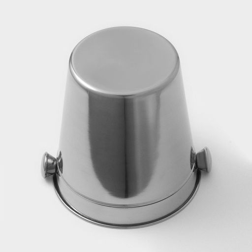 Ведро для льда Доляна, 4.5 л, 20.5×20.5 см, нержавеющая сталь, хромированное