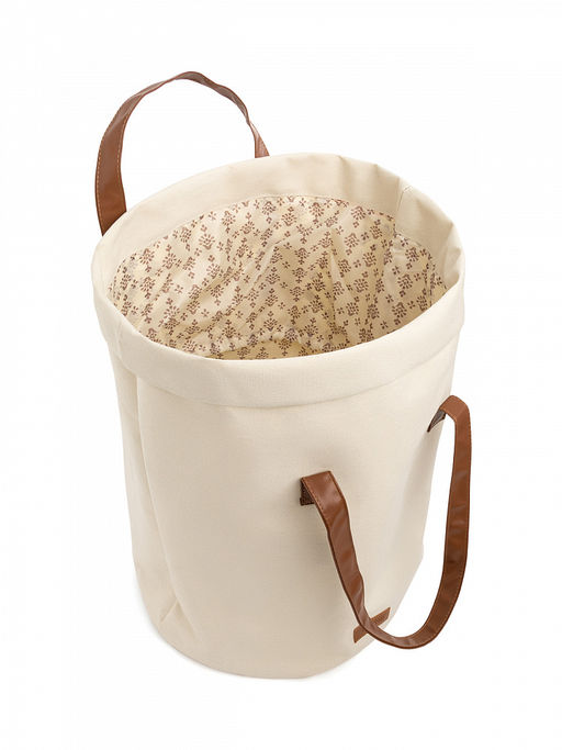 Корзина для белья 35x35x47 молочный хлопок, полиэстер - Denastia фото 3