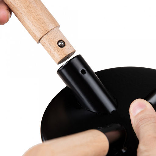 Подставка-чаша на ножках, для новогодней елки или новогодних композиций Финская, макс. высота дерева 1,5 м, размер ствола 3-9см, чаша для воды 1,4л, цвет черный, размер 33х28,8х23см, вес 1,5 кг, металл + дерево, в цветной коробке (Китай) - Домашняя мода фото 4