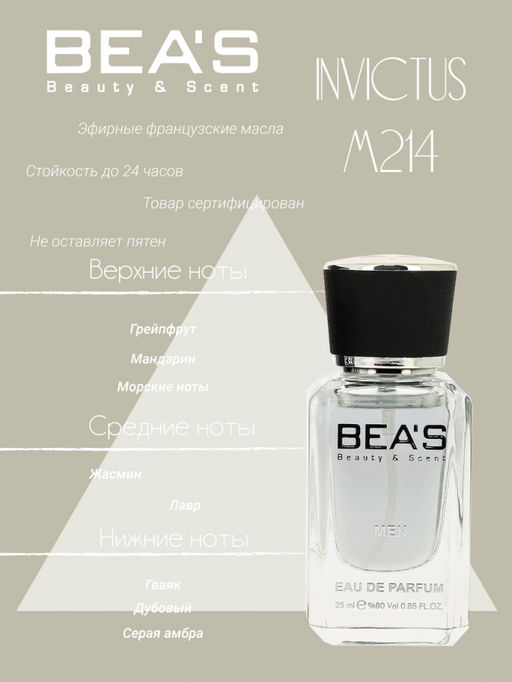 Парфюм Beas 25 ml M 214 men  фото 2