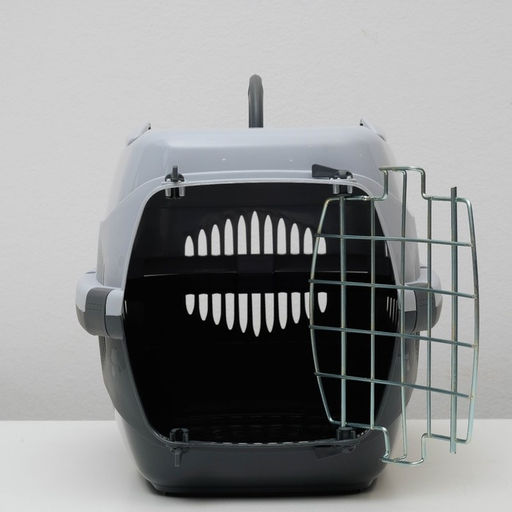 Переноска для животных до 9 кг Пижон, металлическая дверь, 43 х 29 х 27,5 см, серая  фото 8