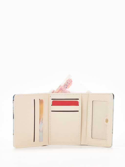 Кошелёк женский на кнопке, 10?1.5?8 см, с принтом, розовый